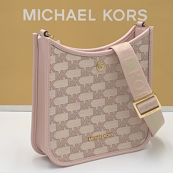 MICHAEL KORS Briley Small Logo Messenger XBODY Bag POWDER BLUSH MULTI - Picture 16 of 16